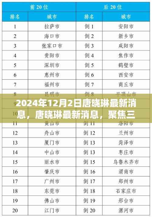 唐晓琳最新消息深度解析，三大要点聚焦（2024年12月2日更新）