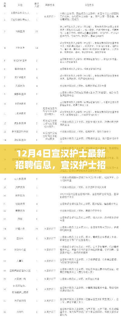 宣汉护士最新招聘信息指南,12月4日招募,适合初学者与进阶用户
