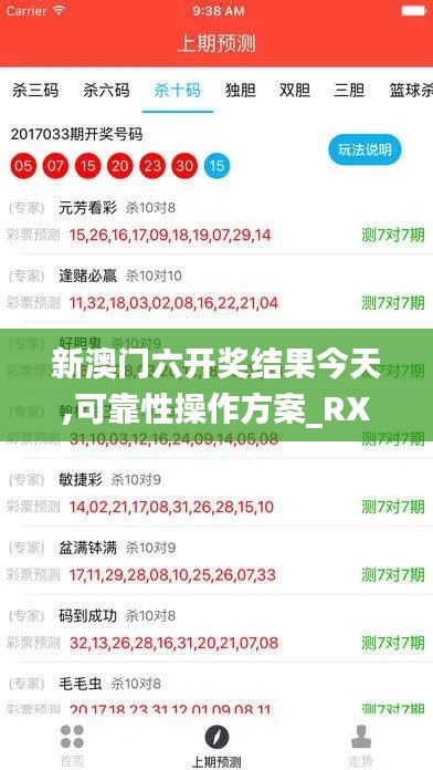 新澳门六开奖结果今天,可靠性操作方案_RX版71.938