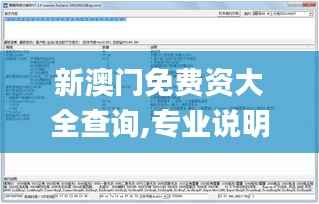 新澳门免费资大全查询,专业说明解析_尊贵款93.896