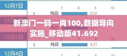 新澳门一码一肖100,数据导向实施_移动版41.692