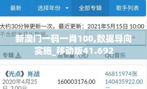 新澳门一码一肖100,数据导向实施_移动版41.692