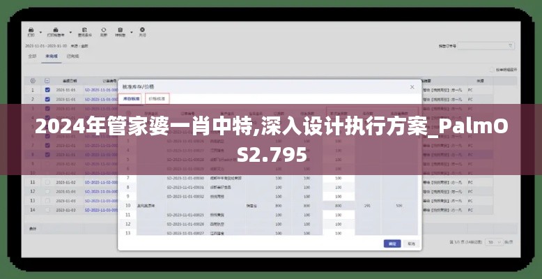 2024年管家婆一肖中特,深入设计执行方案_PalmOS2.795