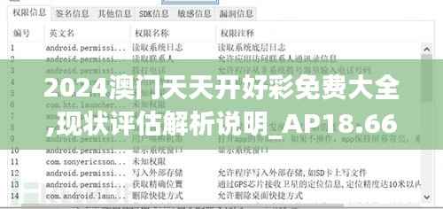 2024澳门天天开好彩免费大全,现状评估解析说明_AP18.665