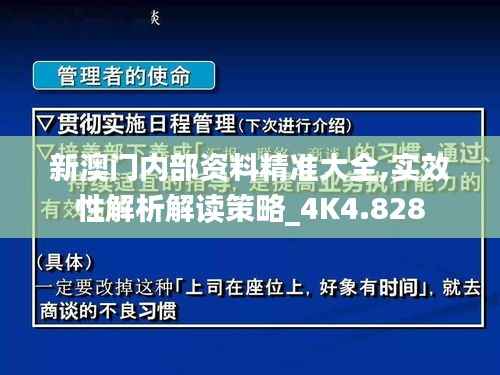 新澳门内部资料精准大全,实效性解析解读策略_4K4.828
