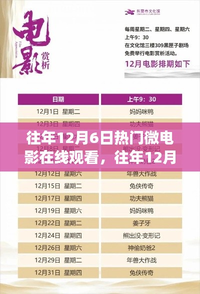 往年12月6日热门微电影在线观看指南,零基础也能步步为赢全攻略