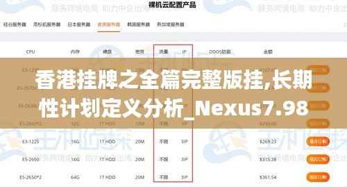 香港挂牌之全篇完整版挂,长期性计划定义分析_Nexus7.987