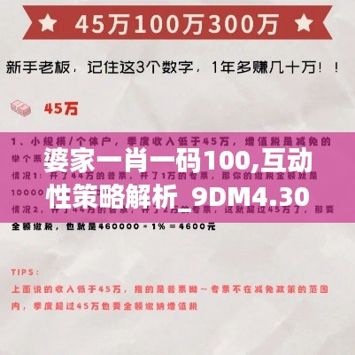 婆家一肖一码100,互动性策略解析_9DM4.300
