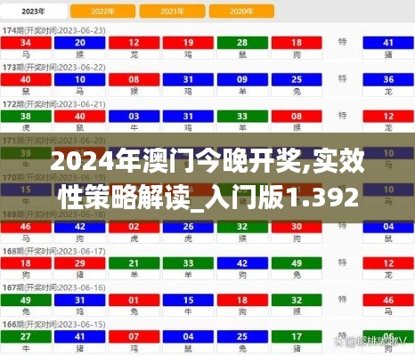 2024年澳门今晚开奖,实效性策略解读_入门版1.392