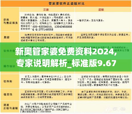 新奥管家婆免费资料2O24,专家说明解析_标准版9.675