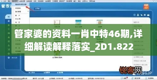 管家婆的资料一肖中特46期,详细解读解释落实_2D1.822
