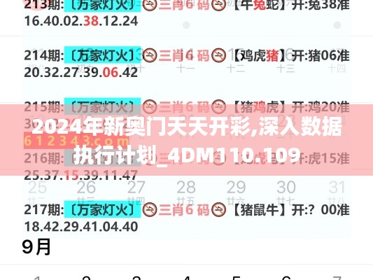 2024年新奥门天天开彩,深入数据执行计划_4DM110.109