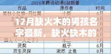 最新趋势下的缺火缺木男孩命名艺术深度测评及名字精选