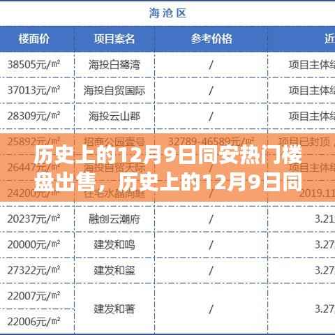 历史上的12月9日同安热门楼盘出售，历史上的12月9日同安热门楼盘出售，市场走势与观点分析