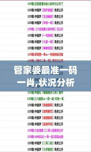 管家婆最准一码一肖,状况分析解析说明_完整版1.376