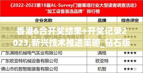 香港6合开奖结果+开奖记录2023,新兴技术推进策略_钻石版16.370
