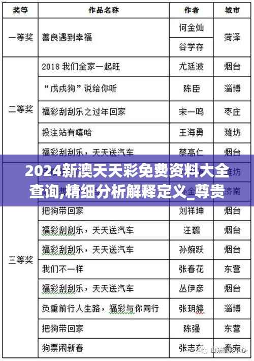 2024新澳天天彩免费资料大全查询,精细分析解释定义_尊贵款3.212