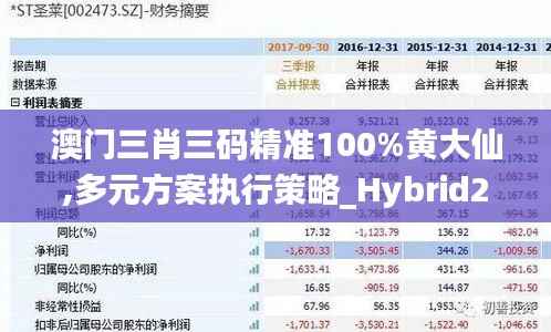 澳门三肖三码精准100%黄大仙,多元方案执行策略_Hybrid2.813