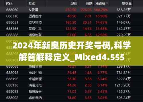 2024年新奥历史开奖号码,科学解答解释定义_Mixed4.555