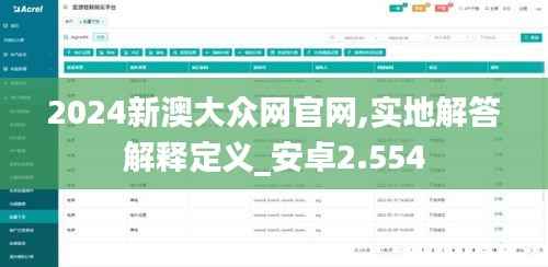 2024新澳大众网官网,实地解答解释定义_安卓2.554