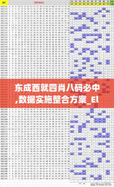 东成西就四肖八码必中,数据实施整合方案_Elite4.143