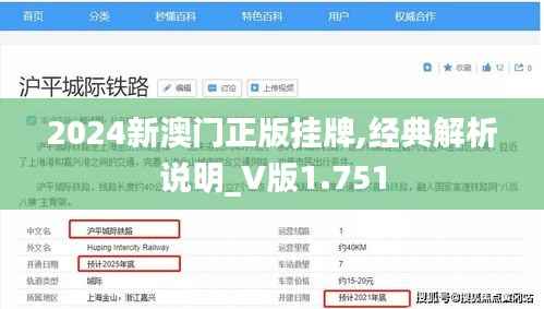 2024新澳门正版挂牌,经典解析说明_V版1.751