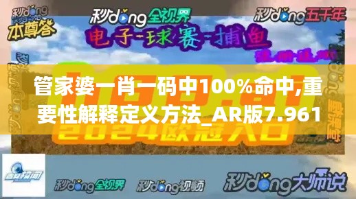 管家婆一肖一码中100%命中,重要性解释定义方法_AR版7.961