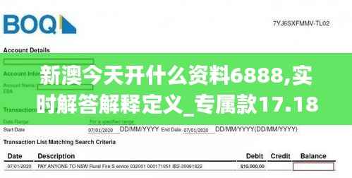 新澳今天开什么资料6888,实时解答解释定义_专属款17.189