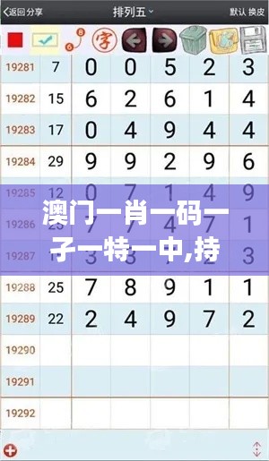 澳门一肖一码一孑一特一中,持久设计方案_Tizen17.676
