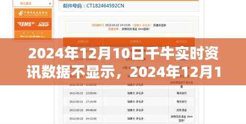 2024年12月10日千牛实时资讯数据不显示问题解析与应对策略