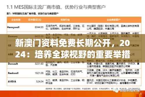 新澳门资料免费长期公开,2024:培养全球视野的重要举措