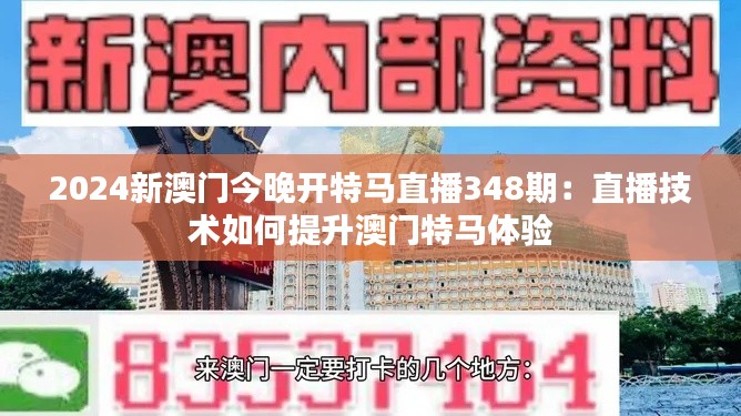 2024新澳门今晚开特马直播348期:直播技术如何提升澳门特马体验