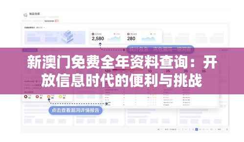 新澳门免费全年资料查询:开放信息时代的便利与挑战