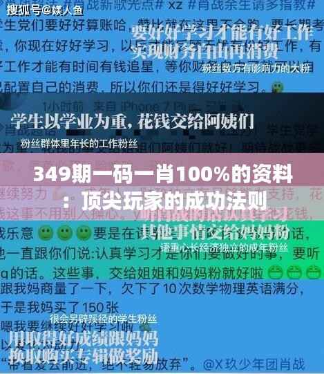 349期一码一肖100%的资料:顶尖玩家的成功法则
