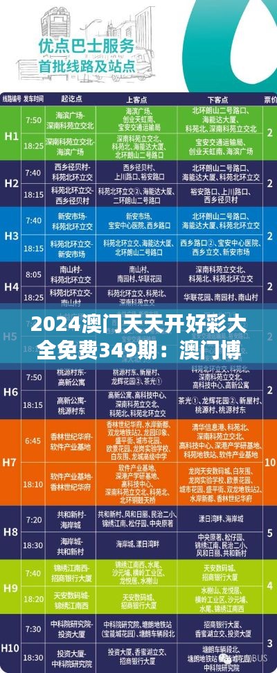 2024澳门天天开好彩大全免费349期:澳门博彩的新风向标