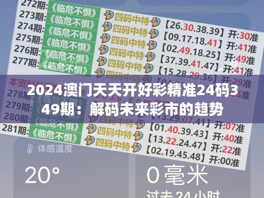 2024澳门天天开好彩精准24码349期:解码未来彩市的趋势