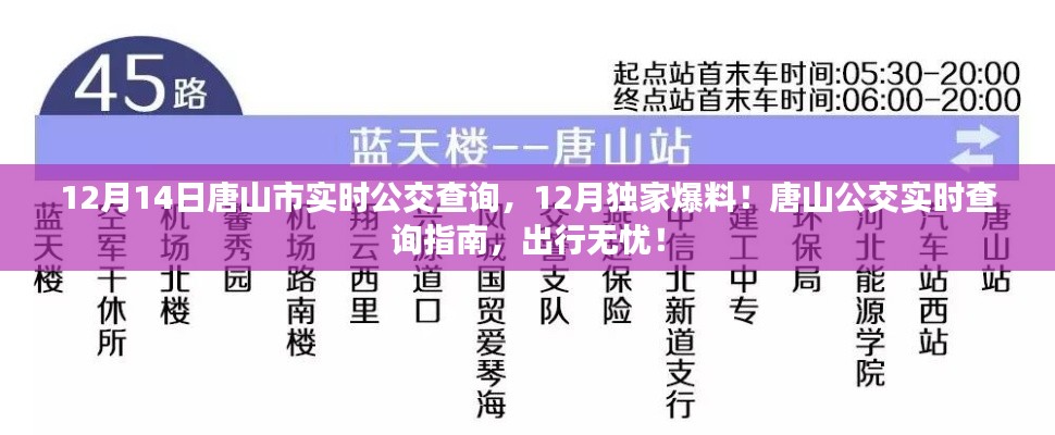 唐山公交实时查询指南,12月独家爆料,出行无忧!