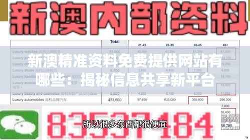新澳精准资料免费提供网站有哪些:揭秘信息共享新平台