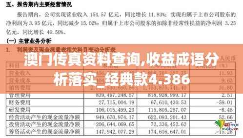 澳门传真资料查询,收益成语分析落实_经典款4.386