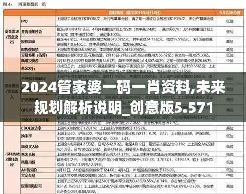 2024管家婆一码一肖资料,未来规划解析说明_创意版5.571