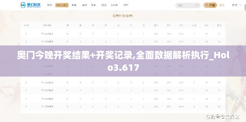 奥门今晚开奖结果+开奖记录,全面数据解析执行_Holo3.617