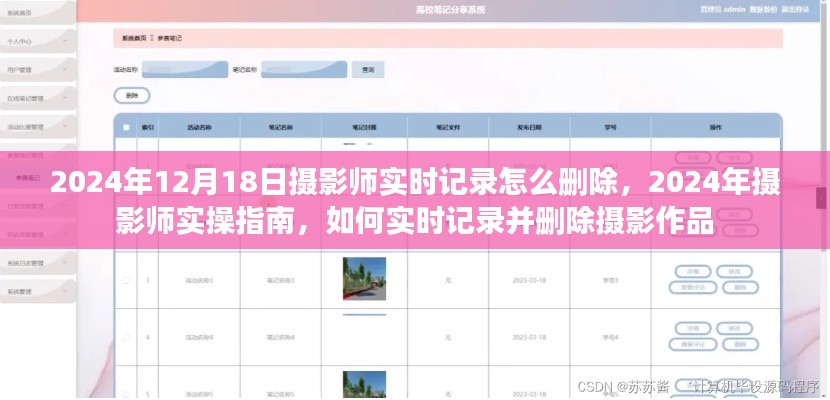 2024年摄影师实操指南,实时记录摄影作品并删除的技巧
