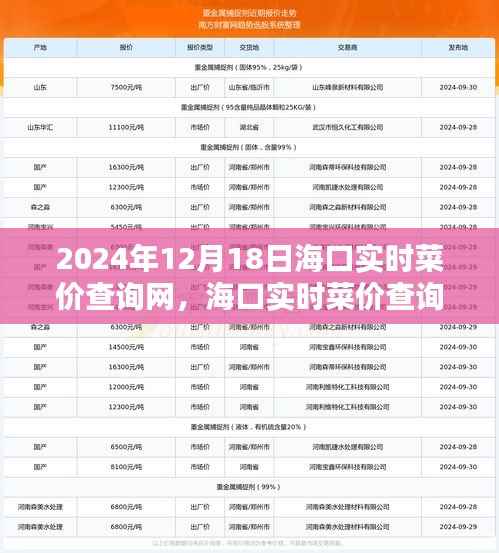 海口实时菜价查询网,最新菜价信息,轻松生活指南