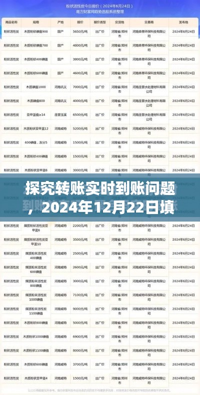 关于转账实时到账问题的探究,2024年12月22日填单转账能否实时到账?