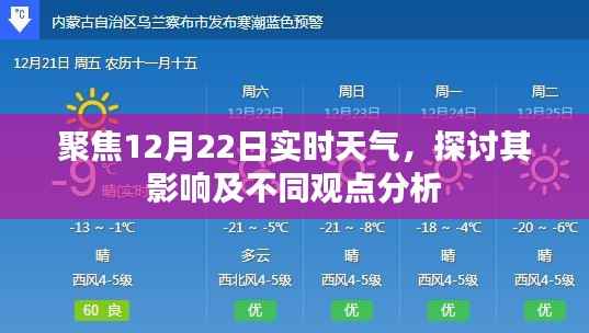12月22日实时天气分析,影响探讨与多元观点解读