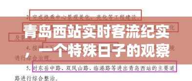 青岛西站特殊日子实时客流纪实观察与记录