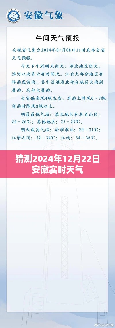 安徽未来天气预测,2024年12月22日实时天气展望
