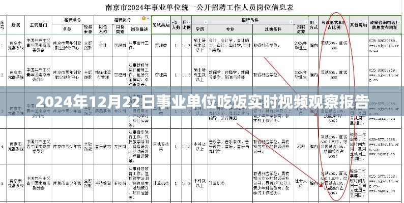 事业单位用餐观察报告,实时视频分析,2024年12月22日