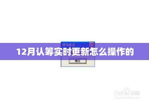 12月认筹实时更新操作指南