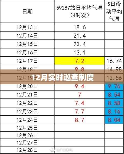 12月实时巡查制度实施细节解析